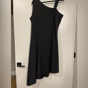 Black asymmetrical dress
